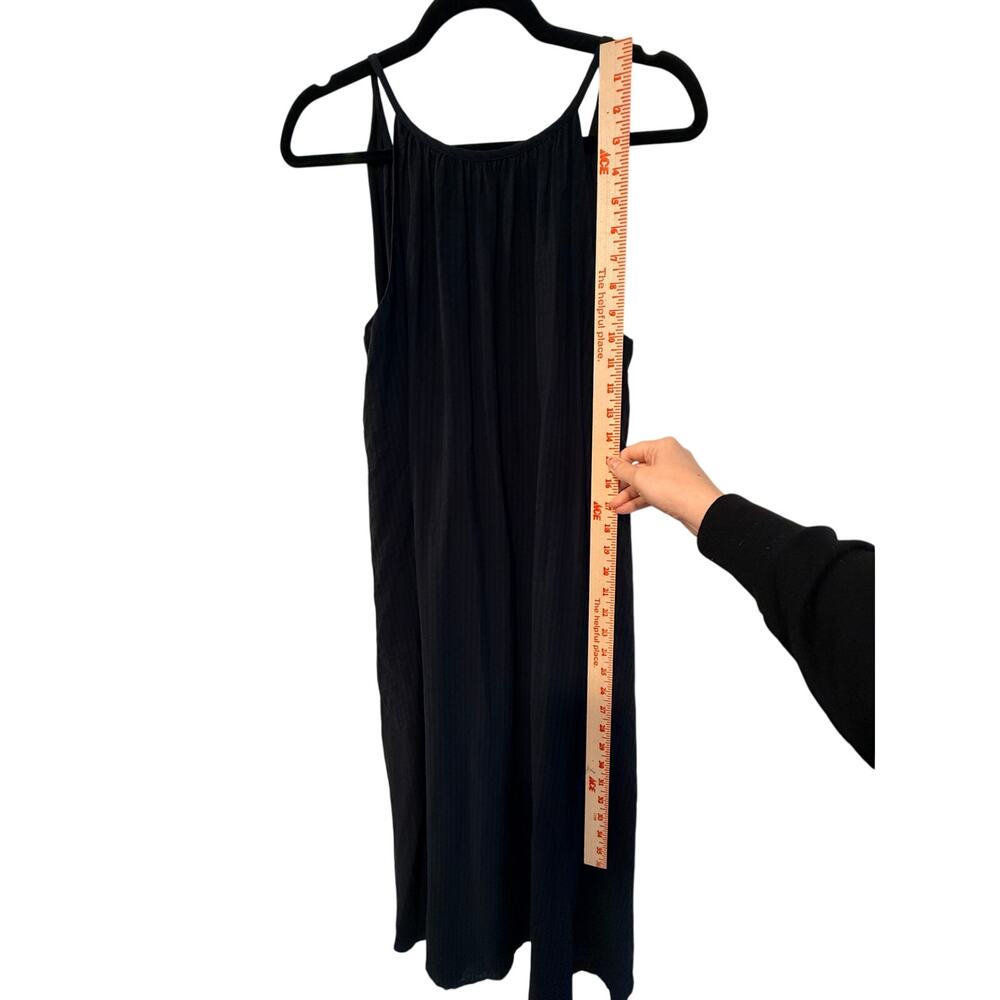 Jenni Kayne XS Striped Drift Dress $295 Maxi Cotton Waffle Weave Boho Navy Black - Picture 9 of 11